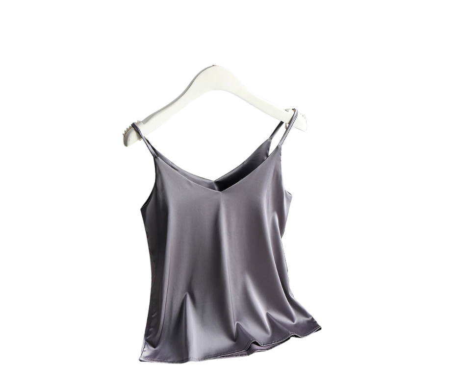 Gray Glow Silk Summer Cami